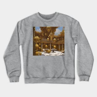 Parnassus Checkered Gold Decorated Floor Palace Room Crewneck Sweatshirt